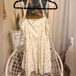 Altar'd State Cream and Pink Floral Dress